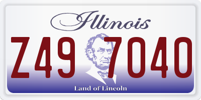 IL license plate Z497040