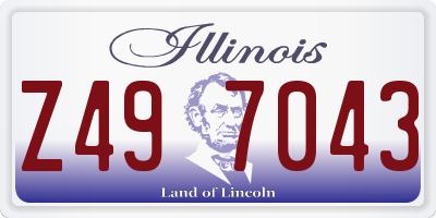 IL license plate Z497043