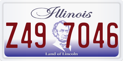 IL license plate Z497046