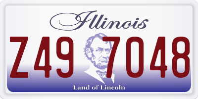 IL license plate Z497048