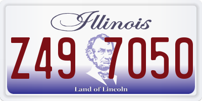 IL license plate Z497050