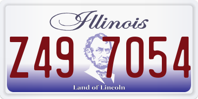 IL license plate Z497054