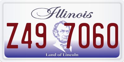 IL license plate Z497060