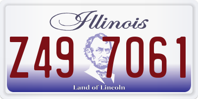 IL license plate Z497061