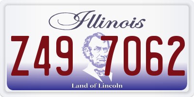 IL license plate Z497062