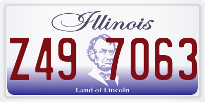 IL license plate Z497063