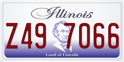IL license plate Z497066