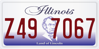 IL license plate Z497067