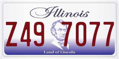 IL license plate Z497077
