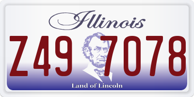IL license plate Z497078