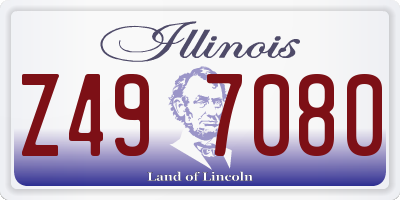IL license plate Z497080