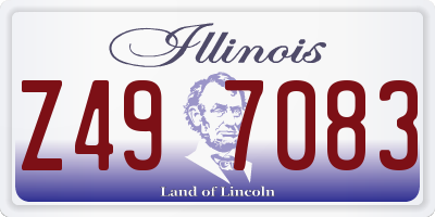 IL license plate Z497083