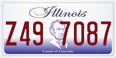 IL license plate Z497087