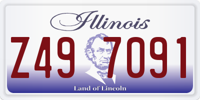 IL license plate Z497091