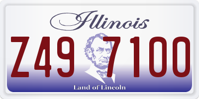 IL license plate Z497100