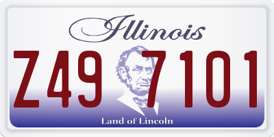 IL license plate Z497101