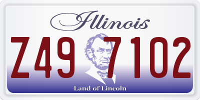 IL license plate Z497102