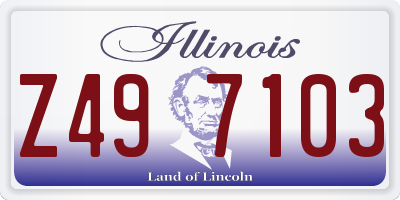 IL license plate Z497103