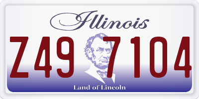 IL license plate Z497104