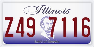 IL license plate Z497116
