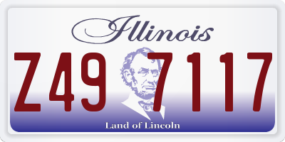 IL license plate Z497117