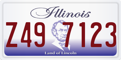 IL license plate Z497123