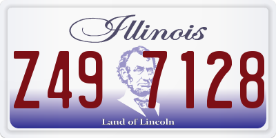 IL license plate Z497128