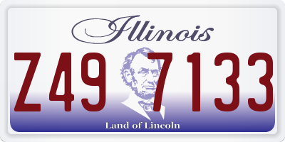 IL license plate Z497133