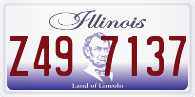 IL license plate Z497137