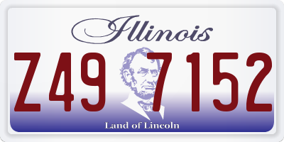 IL license plate Z497152