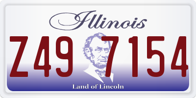 IL license plate Z497154
