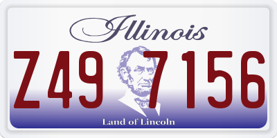 IL license plate Z497156