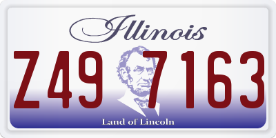 IL license plate Z497163