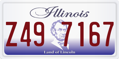 IL license plate Z497167