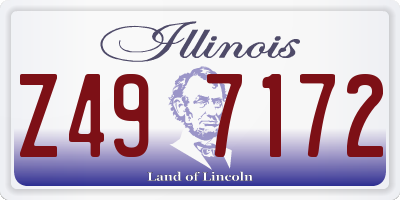 IL license plate Z497172