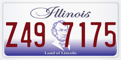 IL license plate Z497175