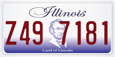 IL license plate Z497181