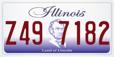 IL license plate Z497182