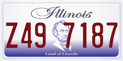 IL license plate Z497187