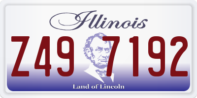 IL license plate Z497192
