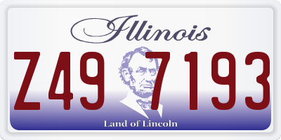 IL license plate Z497193