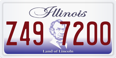 IL license plate Z497200