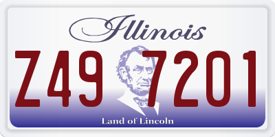 IL license plate Z497201