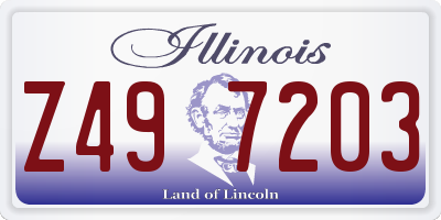 IL license plate Z497203