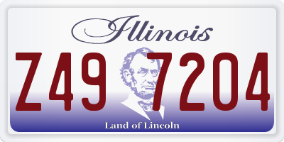 IL license plate Z497204