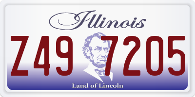 IL license plate Z497205