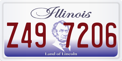 IL license plate Z497206