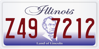 IL license plate Z497212