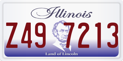 IL license plate Z497213