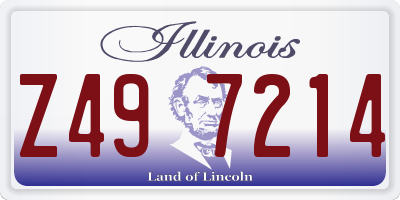 IL license plate Z497214